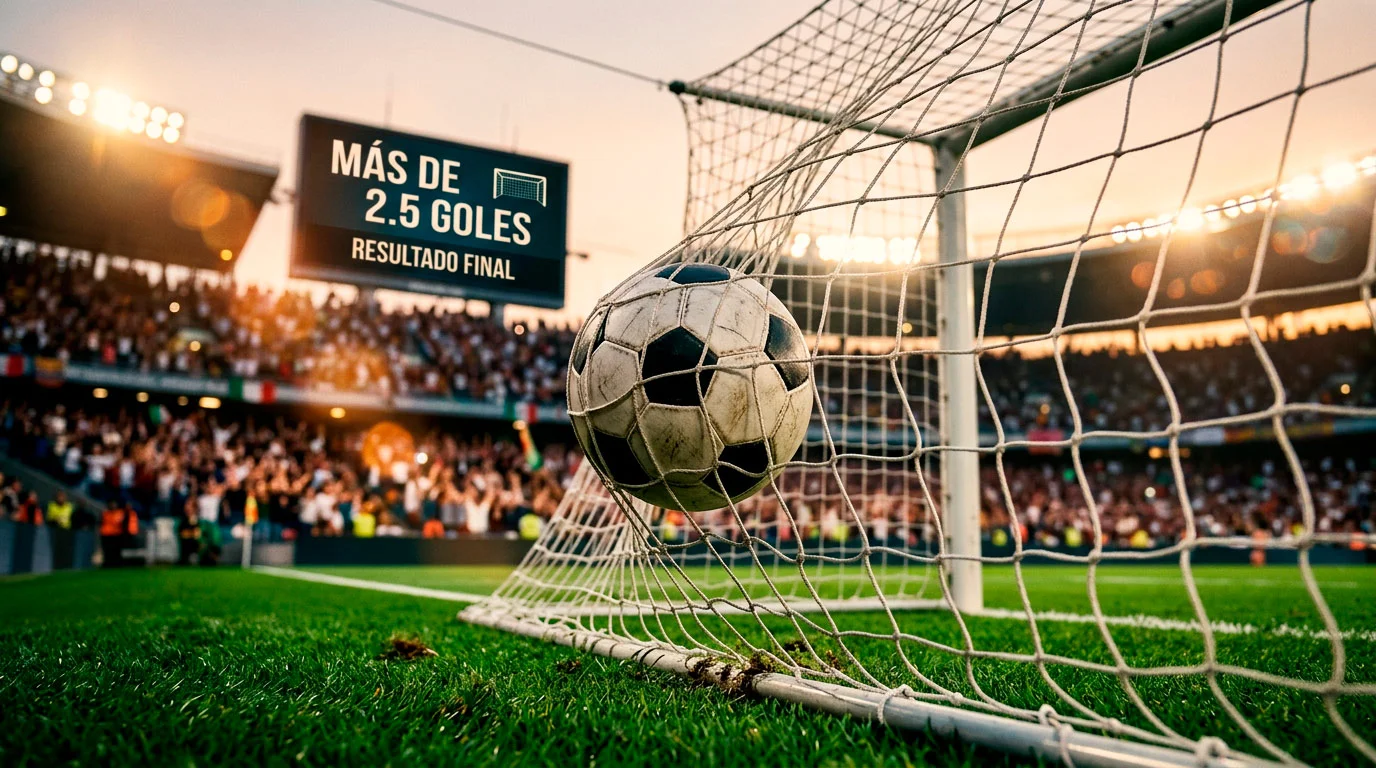 Balón de fútbol junto a la red de una portería en un estadio de la Serie A italiana